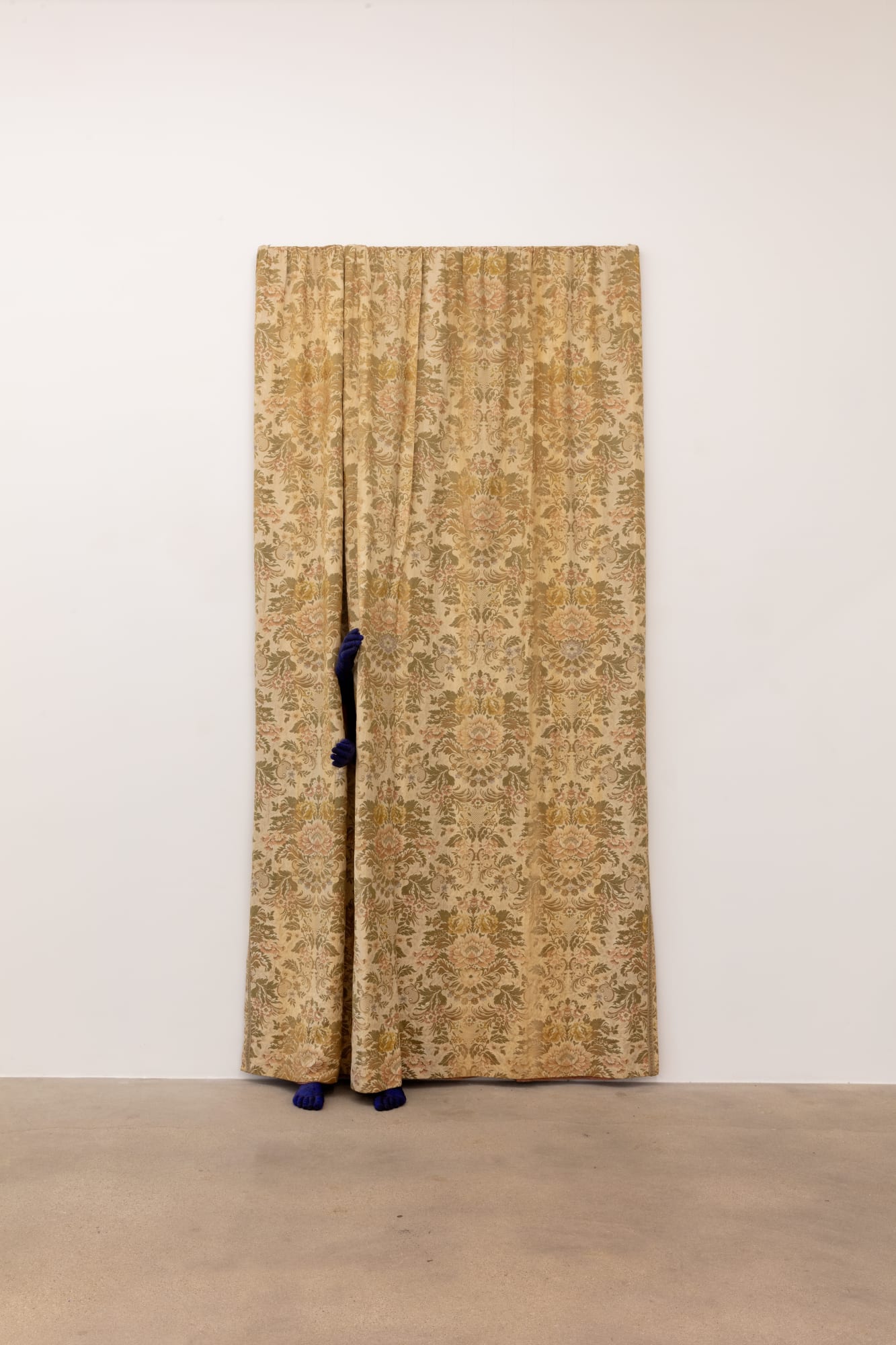 installation view of sculptures and works on paper by Beya Gille Gacha