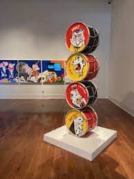 totem build out of drums