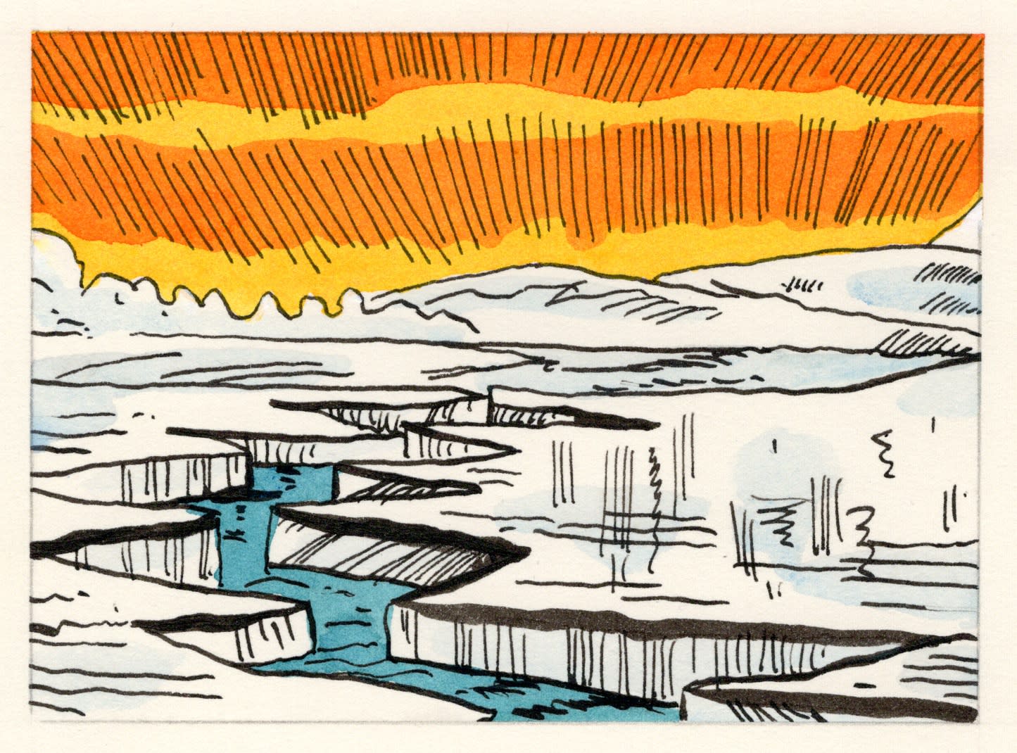 Christopher Sperandio drawing of a landscape