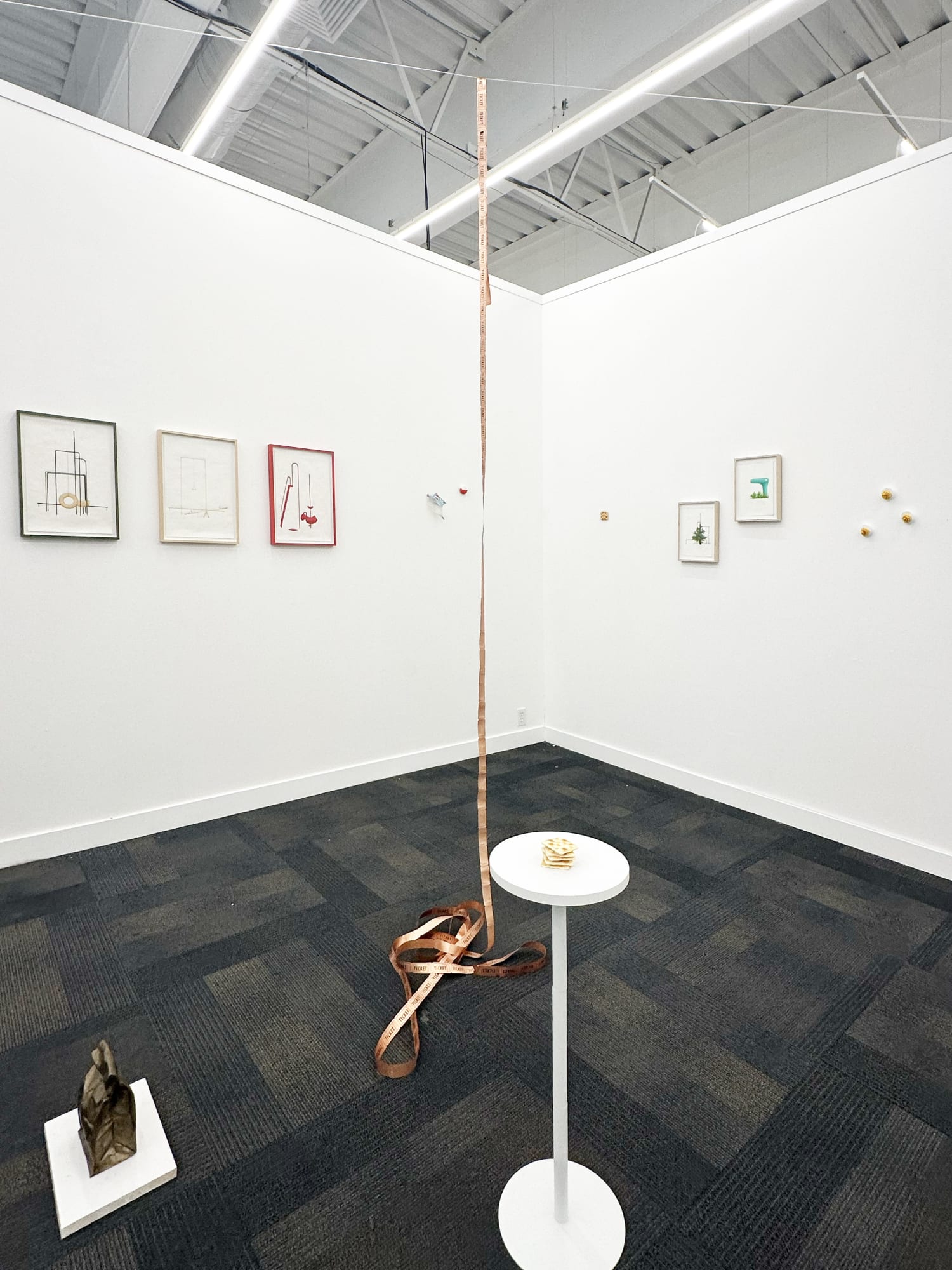 installation view of Material Art Fair booth B23 with Jeff Grant and Tamara johnson