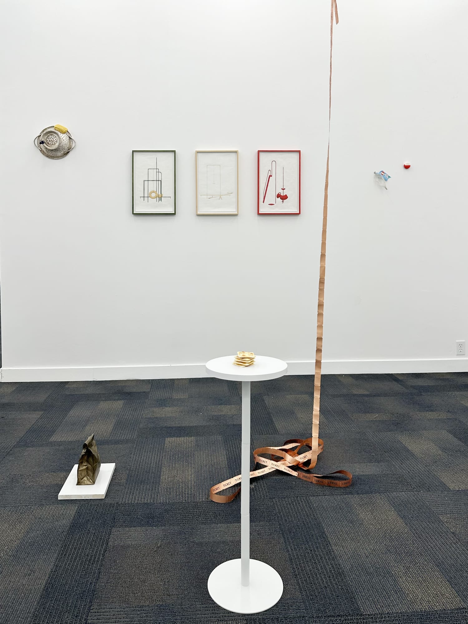 installation view of Material Art Fair booth B23 with Jeff Grant and Tamara johnson
