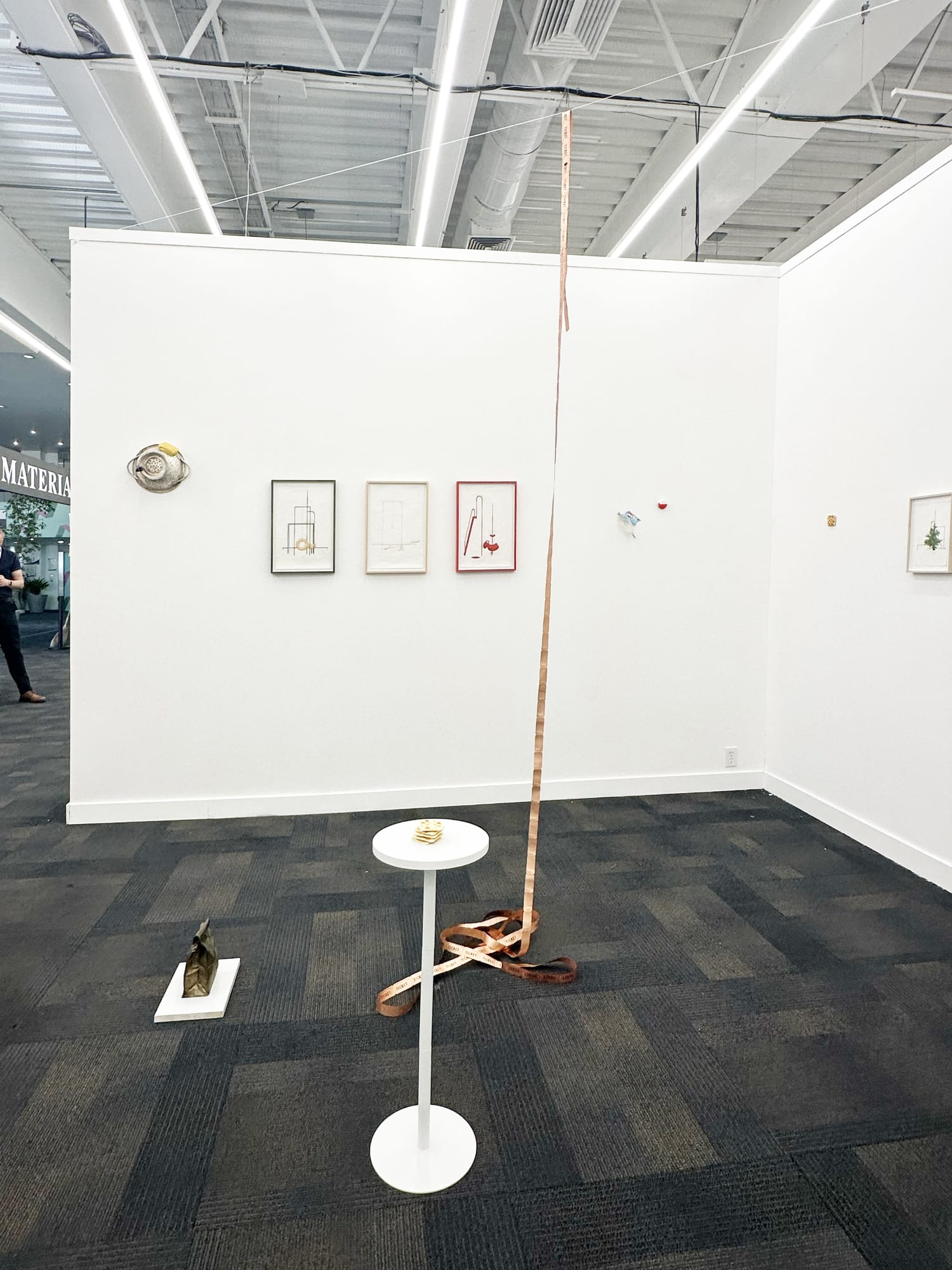 installation view of Material Art Fair booth B23 with Jeff Grant and Tamara johnson