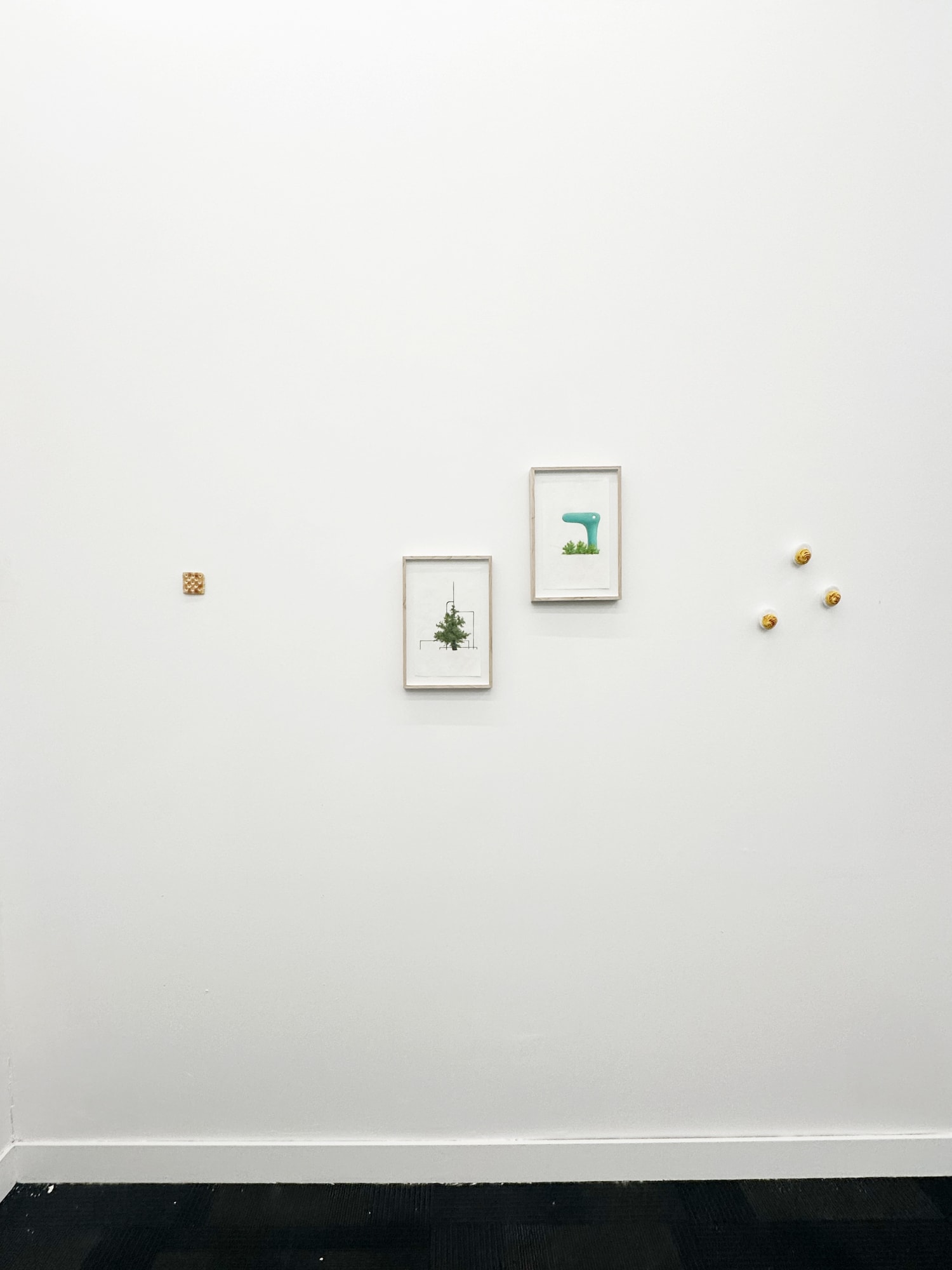 installation view of Material Art Fair booth B23 with Jeff Grant and Tamara johnson