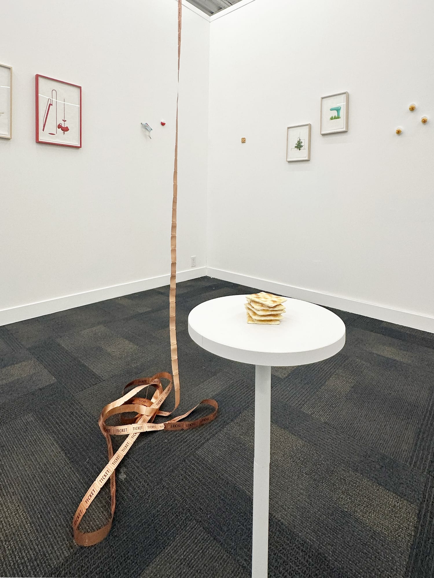 installation view of Material Art Fair booth B23 with Jeff Grant and Tamara johnson