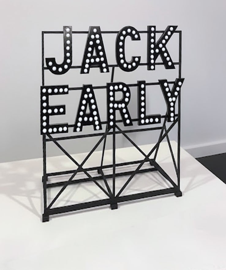 Jack Early sculpture in lights