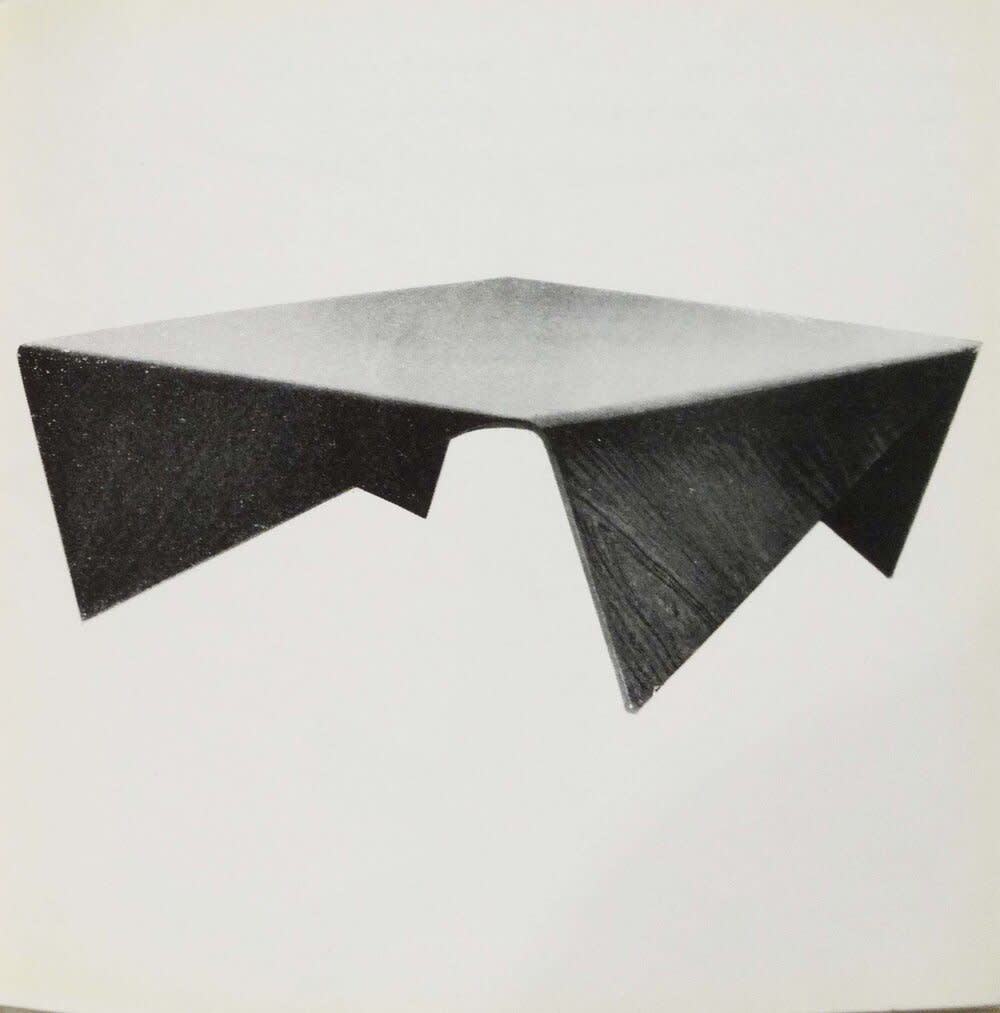 Molded laminate coffee table. Source: L'Atelier catalog published in 1964.