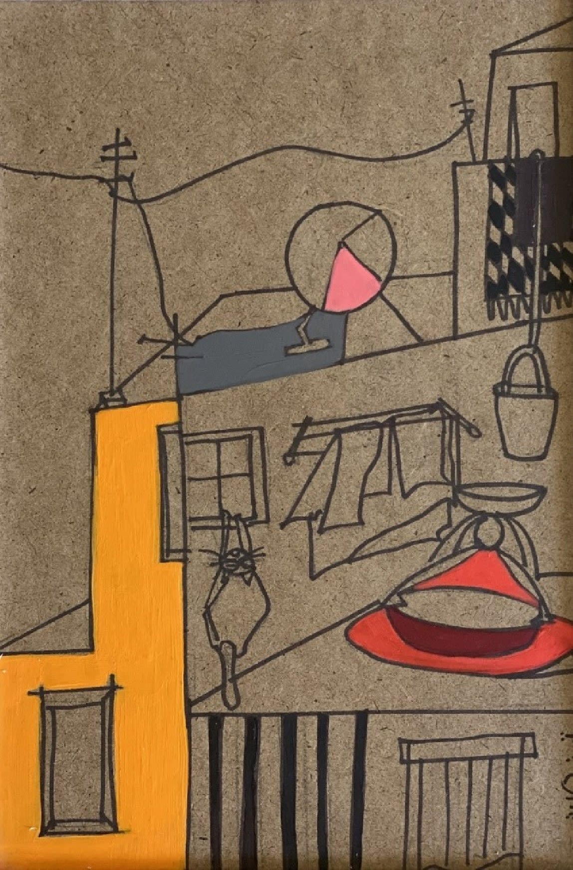 Tasneem El Meshad In A Nut Shell II, 2021 acrylic on wood 30 x 20cm, signed & dated