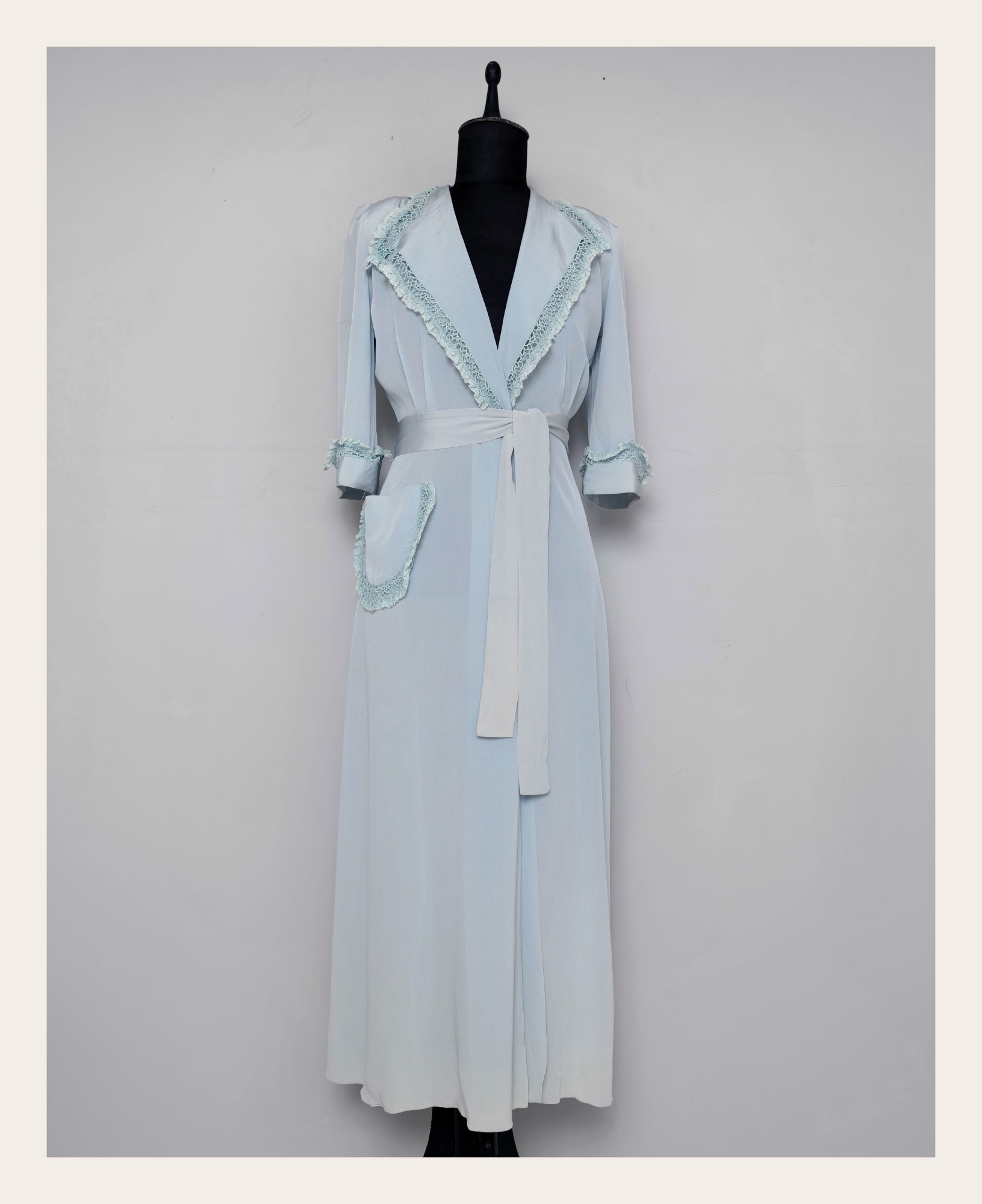 1940s light blue robe.