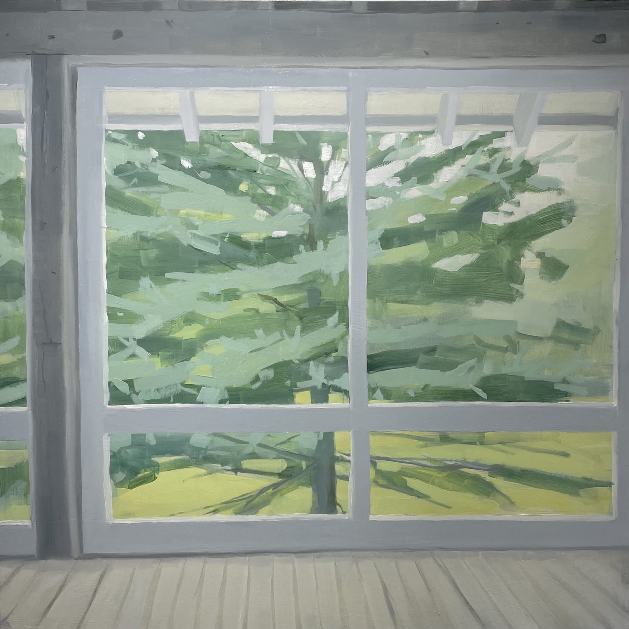 Painting Porch by Sara MacCulloch: OIl on Panel, 30x30