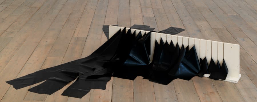 IAIN BAXTER&, Stripped and Racked Franz Kline, Mahoning, 1956, 1966, Painted wood and fabric, 30.5 x 124.5 x 29.2 cm, 12 x 49 x 11 1/2 in