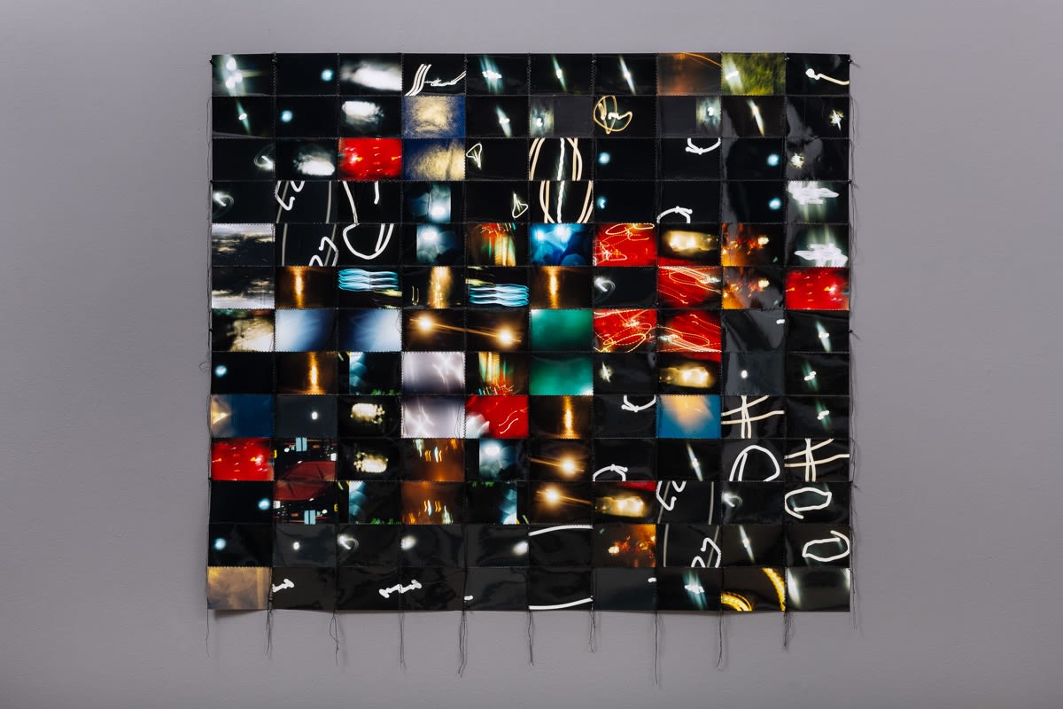 Hunter Reynolds, Moon Over Gerhard (FTL Bear Daddy Beach) I, 2004, Photo-weaving with chromogenic prints and thread, 131.5 x 151 cm, 51 3/4 x 59 1/2 in