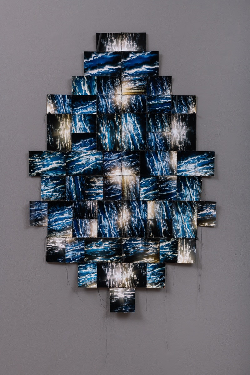 Hunter Reynolds, Sunset over FTL, 2007, Photo-weaving with chromogenic prints and thread, 112.8 x 75.5 cm, 44 3/8 x 29 3/4 in