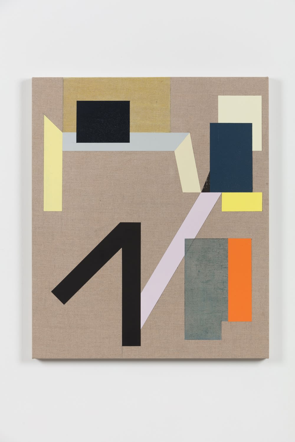 Andrew Bick, Variant t-s [compendium detail] #4, 2018, Acrylic, pencil, oil, watercolour, and wax medium on linen on wood, 76 x 64 x 3.5 cm, 29 7/8 x 25 1/4 x 1 3/8 in