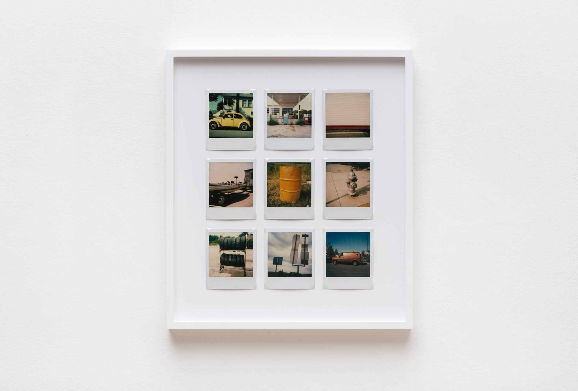 IAIN BAXTER&, Images of America, c. 1981-1982, Nine (9) polaroids, Framed: 49.5 x 43.5 cm, 19 1/2 x 17 1/8 in