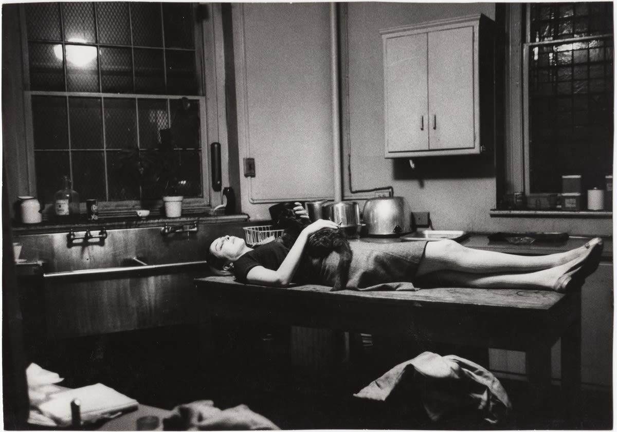 Carolee Schneemann, Water Light/Water Needle (St. Mark's Church), 1966, unique gelatin silver print, 17.1 x 24.5 cm, 6 3/4 x 9 5/8 in, Framed: 27.6 x 34.7 x 3 cm, 10 7/8 x 13 5/8 x 1 1/8