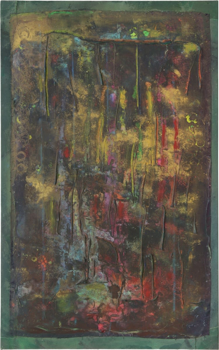 Frank Bowling, Darkgateway, 2013, Acrylic on canvas, 120 x 75 cm, 47 1/4 x 29 1/2 in