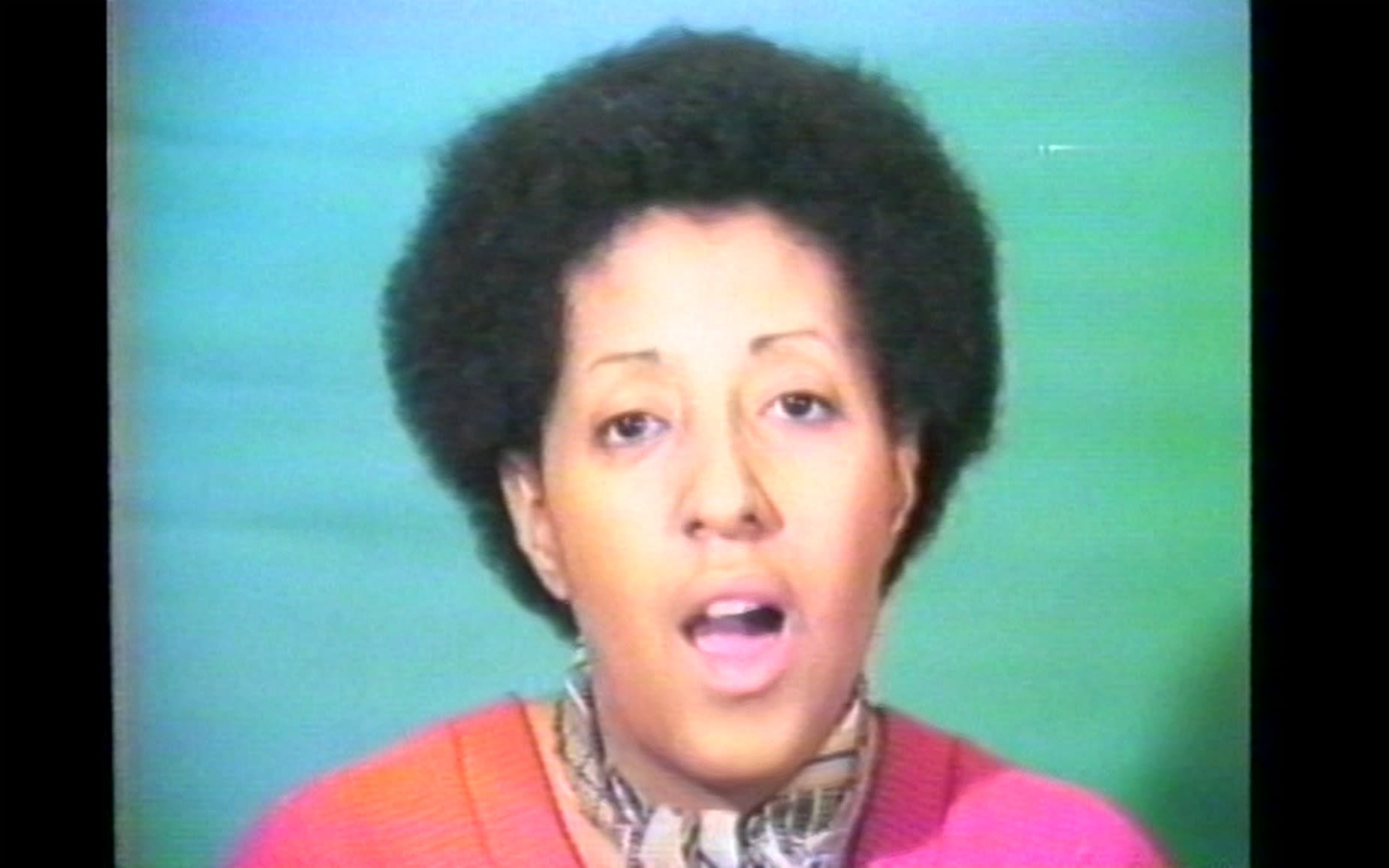 Still from Howardena Pindell Free, White and 21, 1980