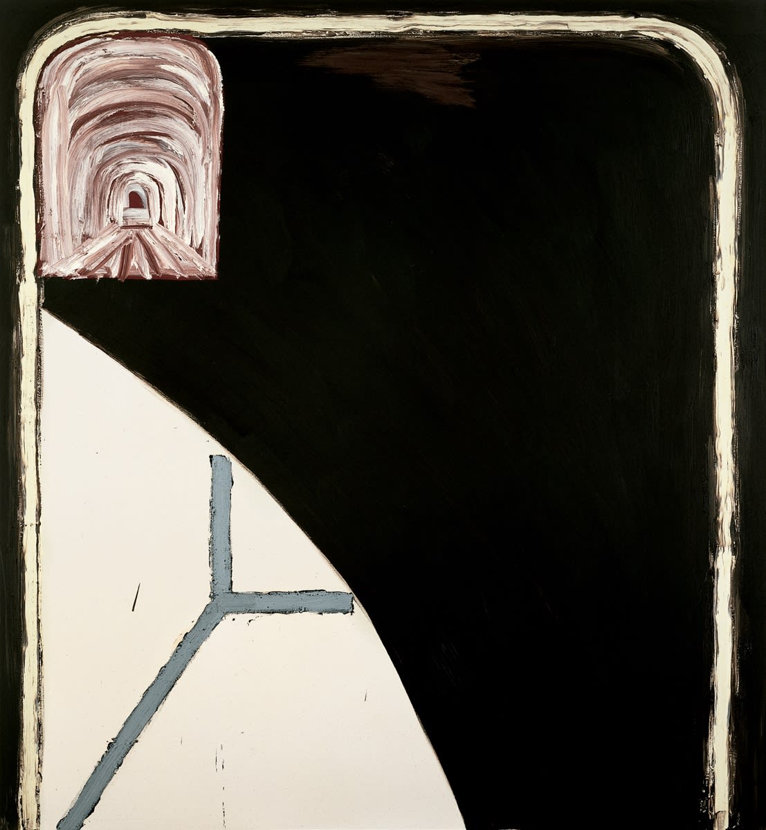 Basil Beattie, Through the Night, 1998, Oil and wax on canvas, 213 x 198 cm, 83 7/8 x 78 in