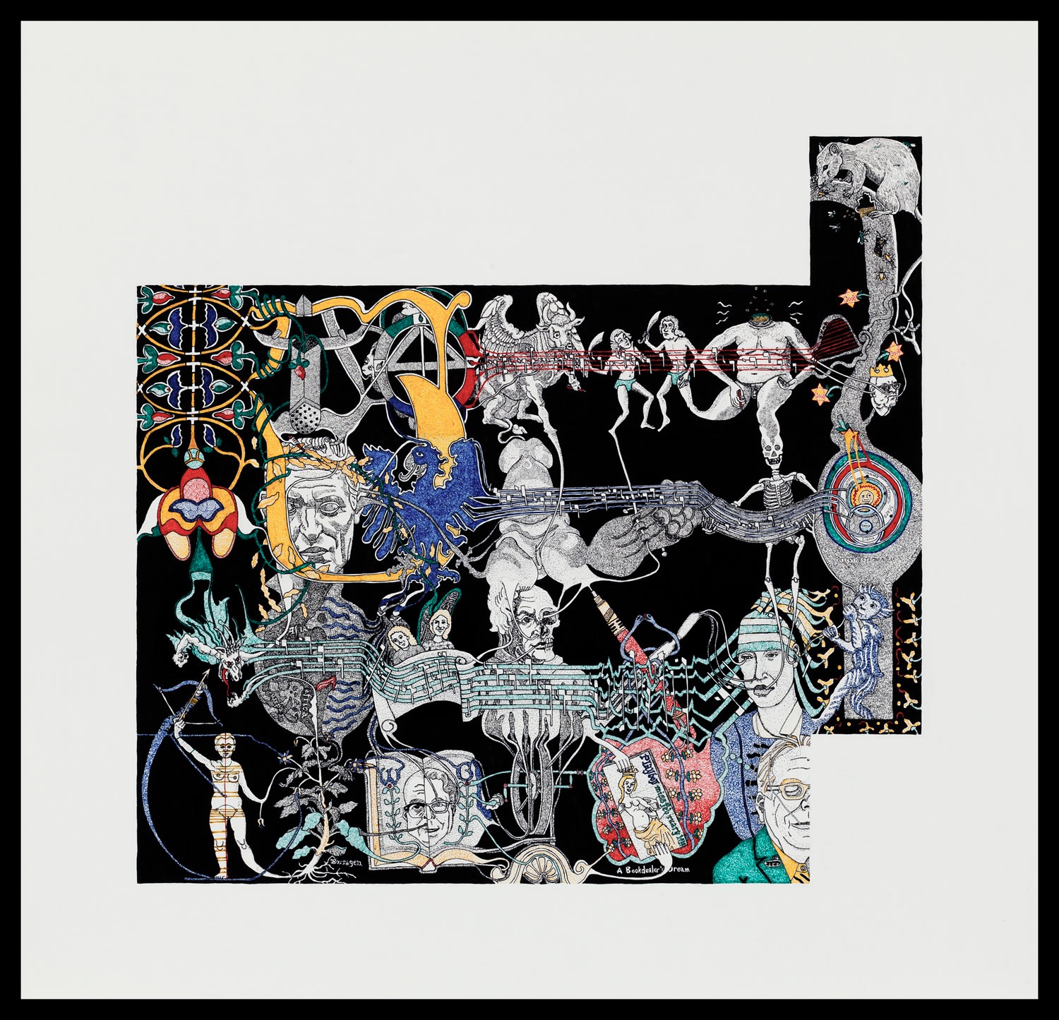 Martin Wilner, Making History: Case Histories, February 2014: Dr Jorn Gunther, 2014, Pen and ink on Bristol board, 41.9 x 43.5 cm, 16 1/2 x 17 1/8 in