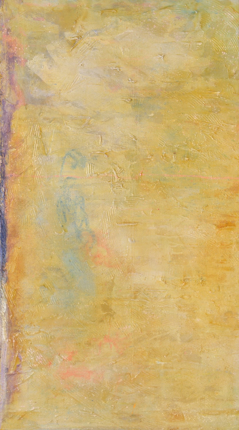 Frank Bowling, Swanupping, 1993, Acrylic on canvas, 97 x 54 cm, 38 1/4 x 21 1/4 in