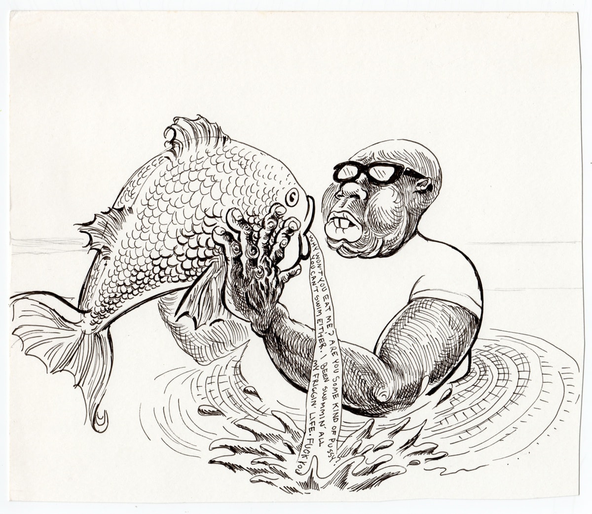 Trenton Doyle Hancock, Untitled Drawing 1, 2009, Pen on paper, 18.3 x 21.6 cm, 7 1/4 x 8 1/2 in