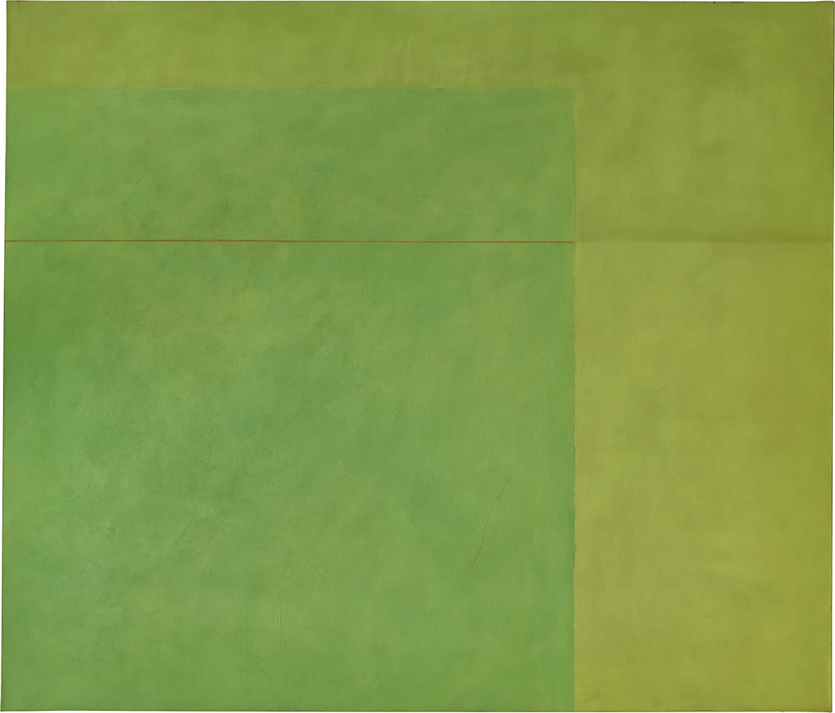Virginia Jaramillo, Green Space, 1974, Oil on canvas, 182.2 x 212.7 cm, 71 3/4 x 83 3/4 in