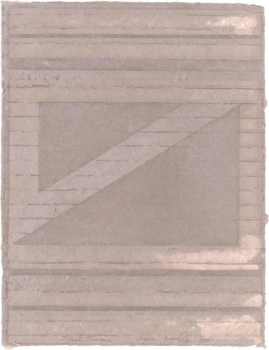 Virginia Jaramillo, Visual Theorems 10, 1980, Linen fiber with hand-ground earth pigments, 61 x 47 cm, 24 x 18 1/2 in