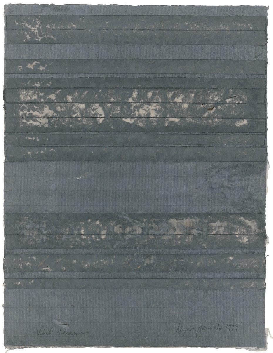 Virginia Jaramillo, Visual Theorems 21, 1979, Linen fiber with hand-ground earth pigments, 60.3 x 45.7 cm, 23 3/4 x 18 in