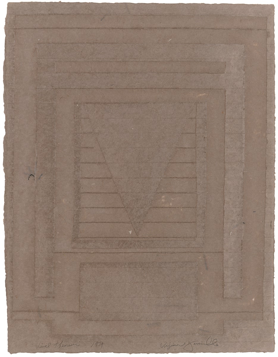 Virginia Jaramillo, Visual Theorems 24, 1979, Linen fiber with hand-ground earth pigments, 61 x 45.7 cm, 24 x 18 in