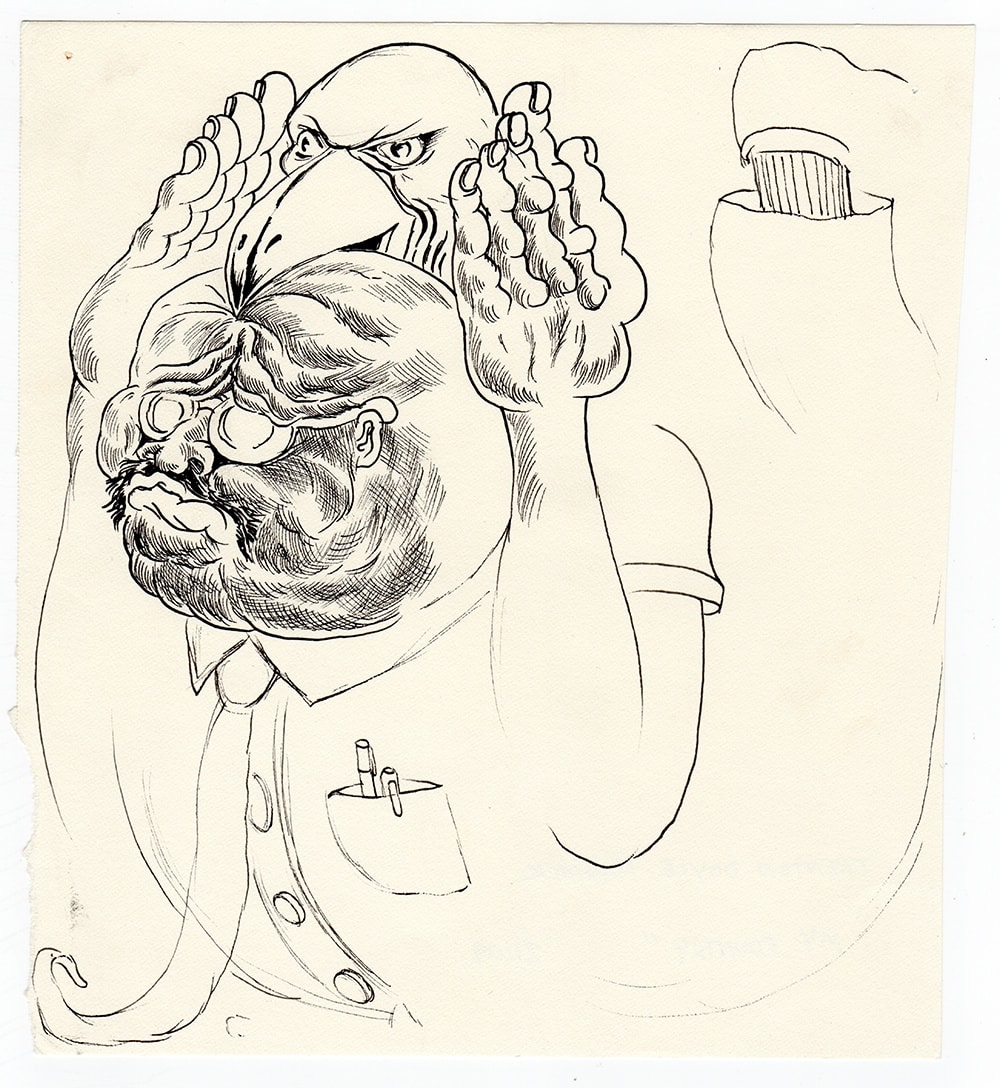 Trenton Doyle Hancock, My Country, 2009, Ink On Paper, 20.3 X 17.9 cm