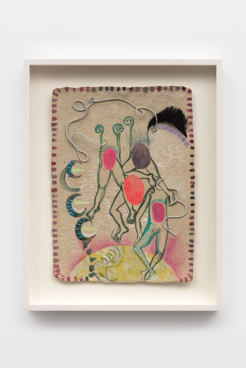 Chitra Ganesh Untitled, 2021 Watercolor and mixed media on paper 30.5 x 22.9 cm 12 x 9 in Framed: 39.4 x 31.1 cm 15 1/2 x 12 1/4 in