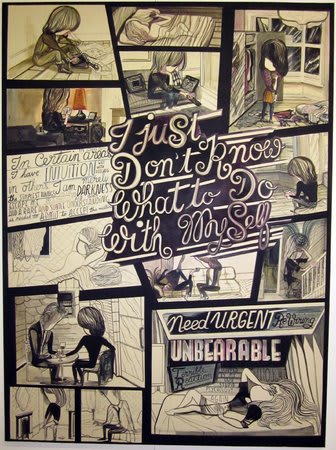 Emma Talbot, I Just Don't Know What To Do With Myself, 2010, Acrylic on canvas, 210 x 155 cm, 82.74 x 61.07 in