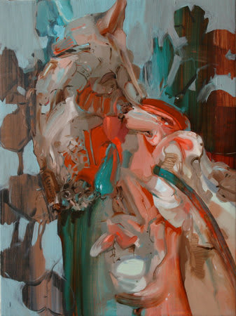 Darina Karpov, Obstacle, 2010, Oil on linen over board, 30 x 23 cm, 11.82 x 9.06 in