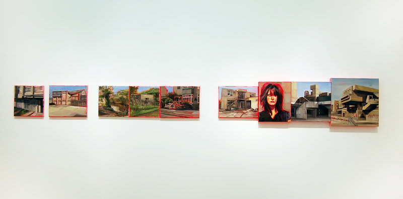 LAURA OLDFIELD FORD, Untitled (9 panel pieces), 2011, Oil on canvas, 214 x 30 cm, 84.32 x 11.82 in