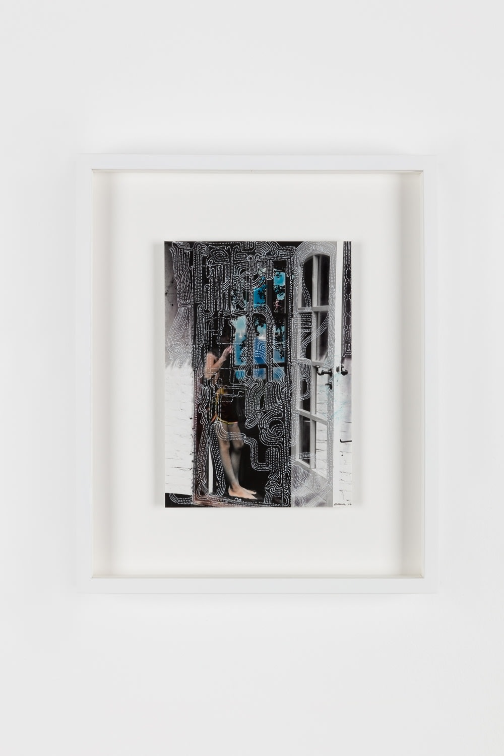 Sebastiaan Bremer, Fence, 2017, Archival inkjet pigment print on resin coated paper with hand additions in pigment pen and photo retouch dye, 17.5 x 12.2 cm, 6 7/8 x 4 7/8 in, Framed: 28.1 x 23.2 x 3.7 cm, 11 1/8 x 9 1/8 x 1 1/2 in