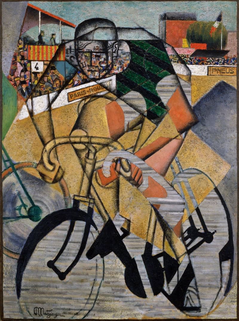 Jean Metzinger, Au Vélodrome, 1911-1912, Oil on canvas, 130.4 cm × 97.1 cm, Peggy Guggenheim Collection, Venice