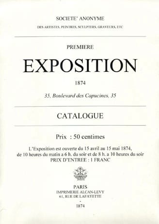 Poster of the First Impressionist Exhibition