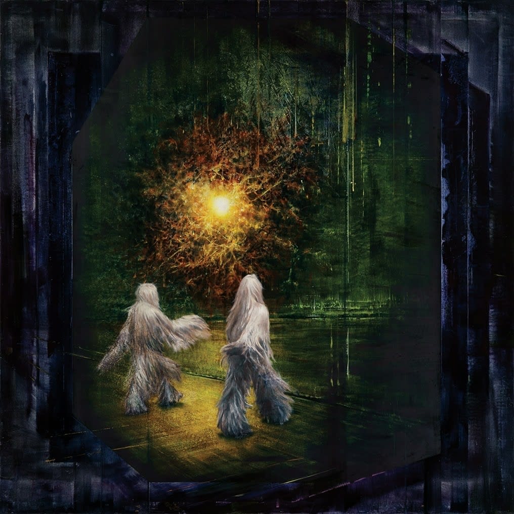 Night specters ATTILA SZŰCS YEAR 2020 Oil on canvas 200 × 200 cm