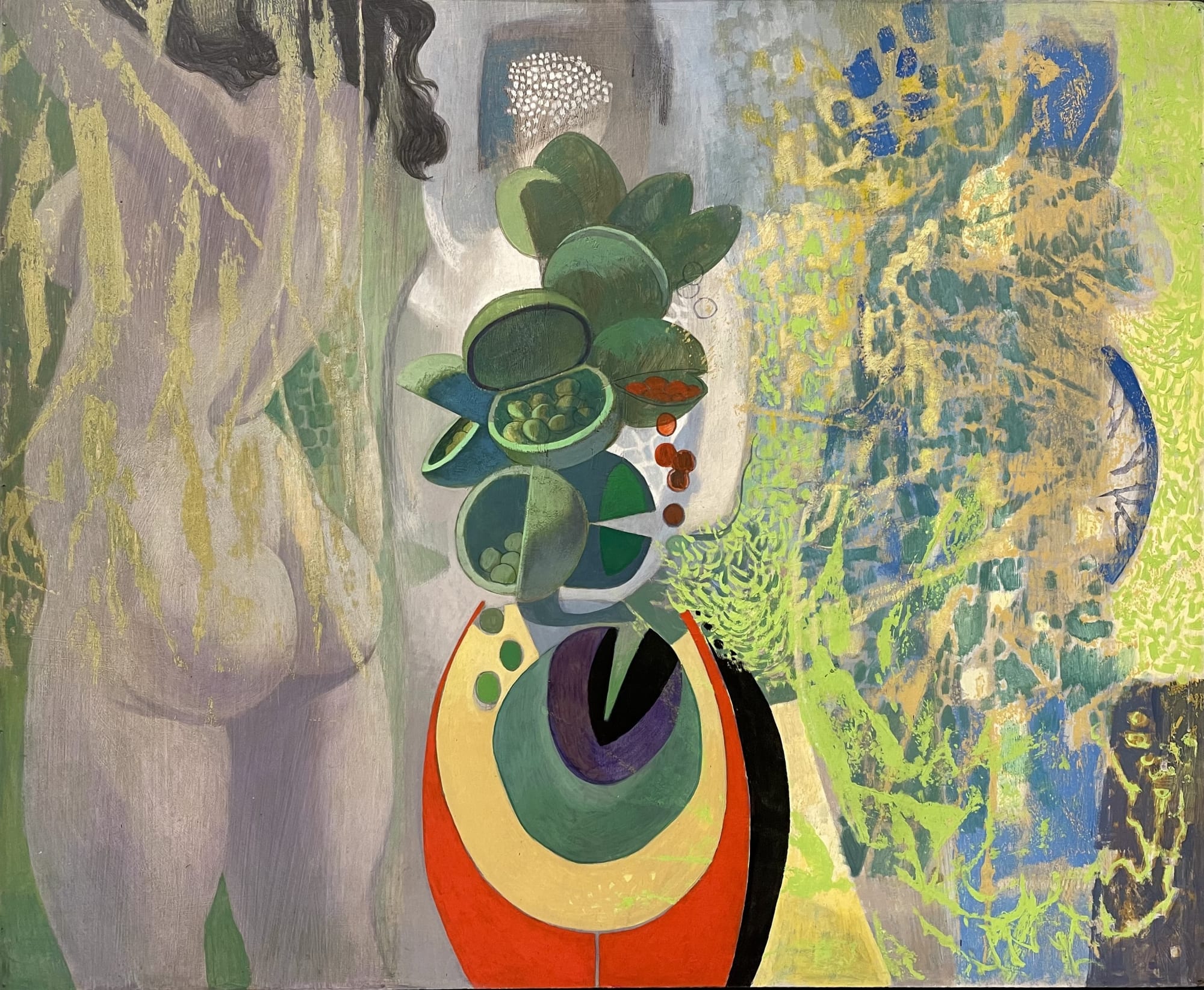 Carl Hall (1921-1996), Nude with Seed Pods, 1960s