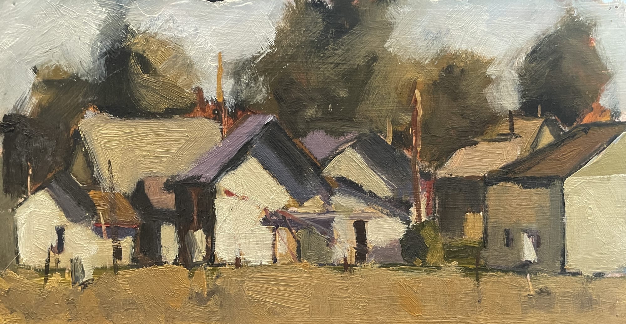 Robert Schlegel (1947-2021), Untitled Violet Rooftops