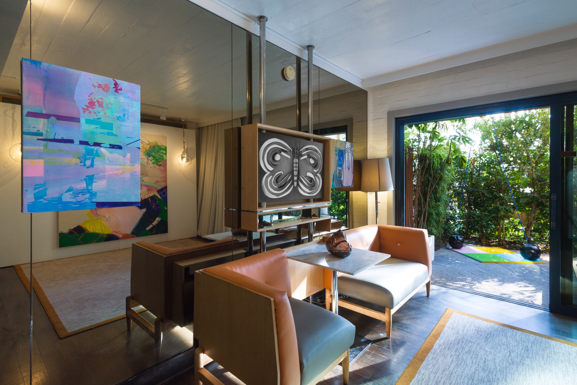 Installation view of Felix 2020 at the Roosevelt Hotel, Cabana Room 123