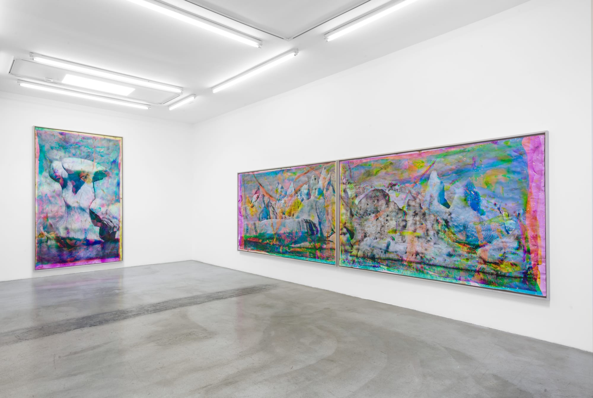 Installation view of Matthew Brandt: Vatnajökull at M+B, March 21 - June 20, 2020