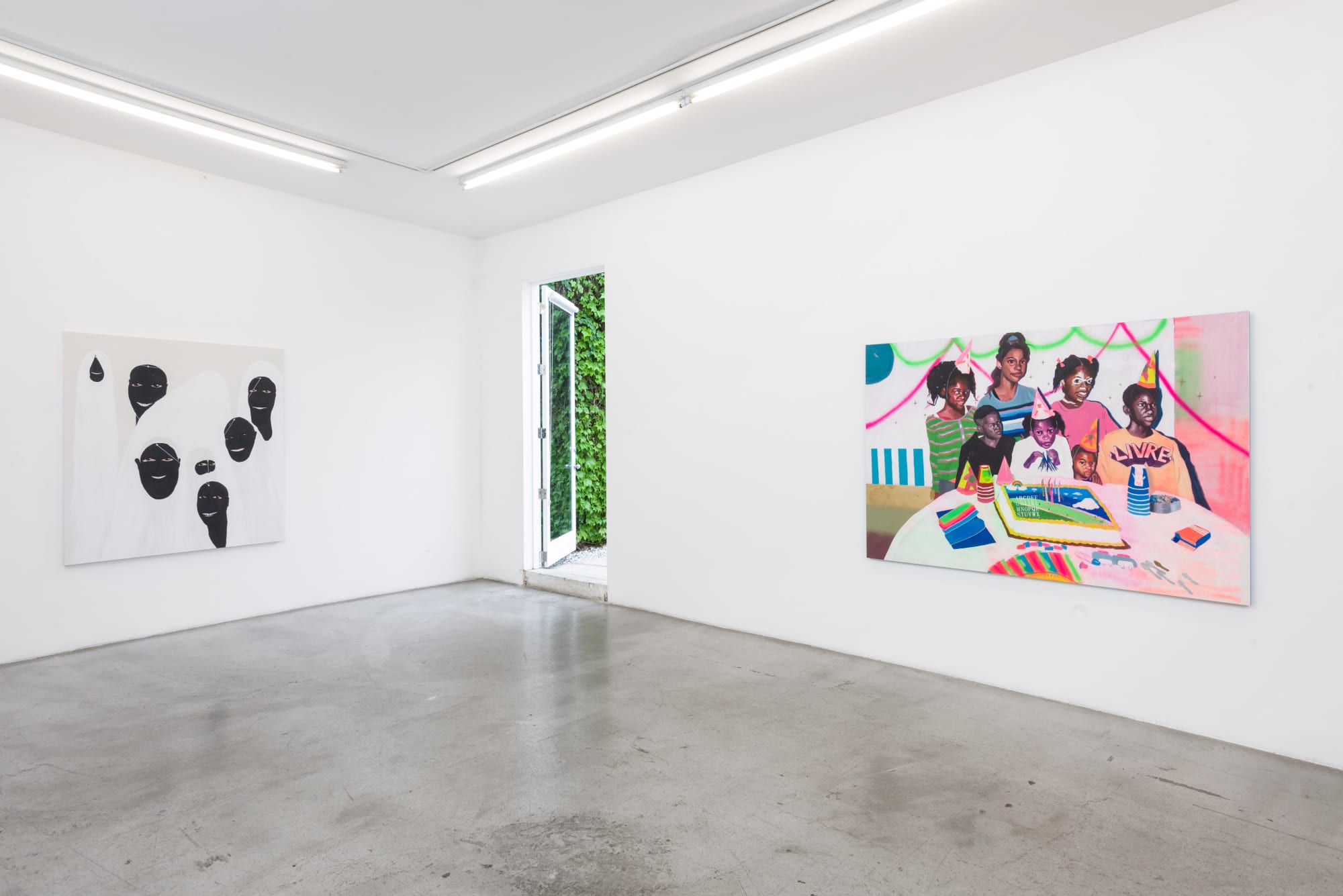 Installation view of Between Rivers, Waterfalls and the Deepest Sea. Open Roads. at M+B, April 24 - May 29