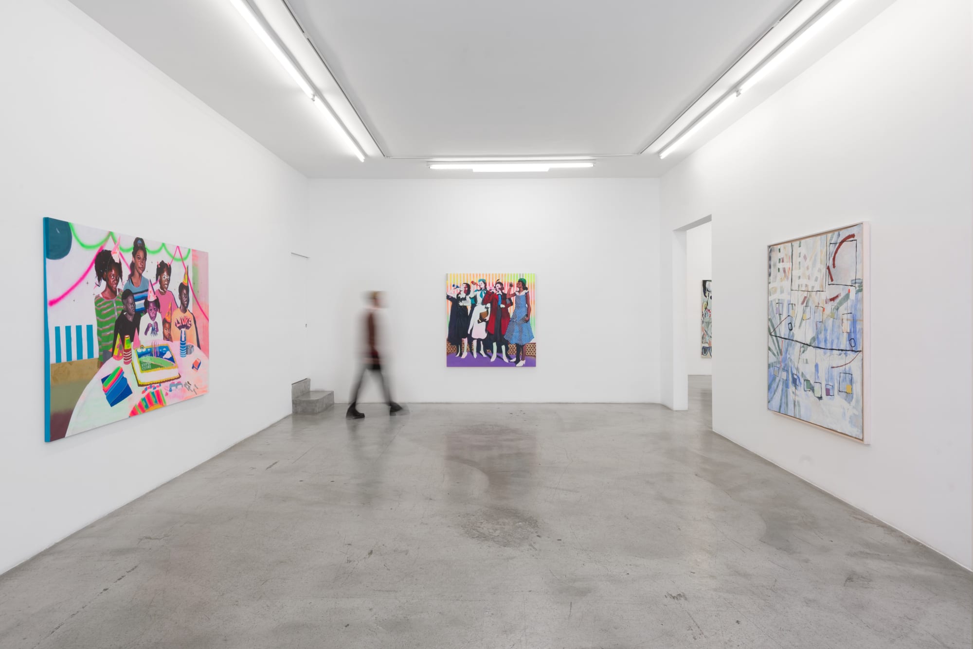 Installation view of Between Rivers, Waterfalls and the Deepest Sea. Open Roads. at M+B, April 24 - May 29