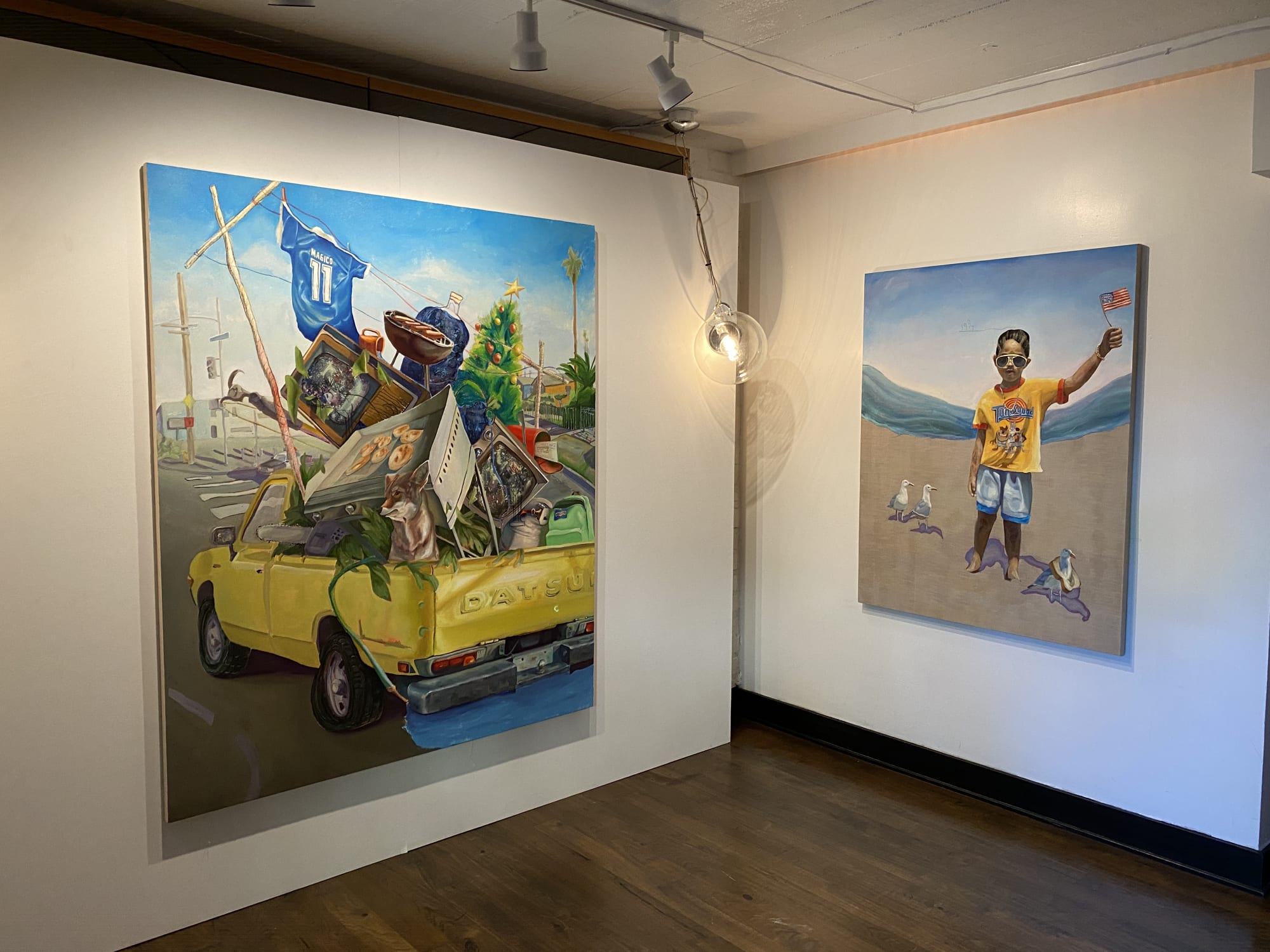 Installation view of Cabana 123 at Felix Art Fair 2021 at The Roosevelt Hotel, July 29 - August 1, 2021