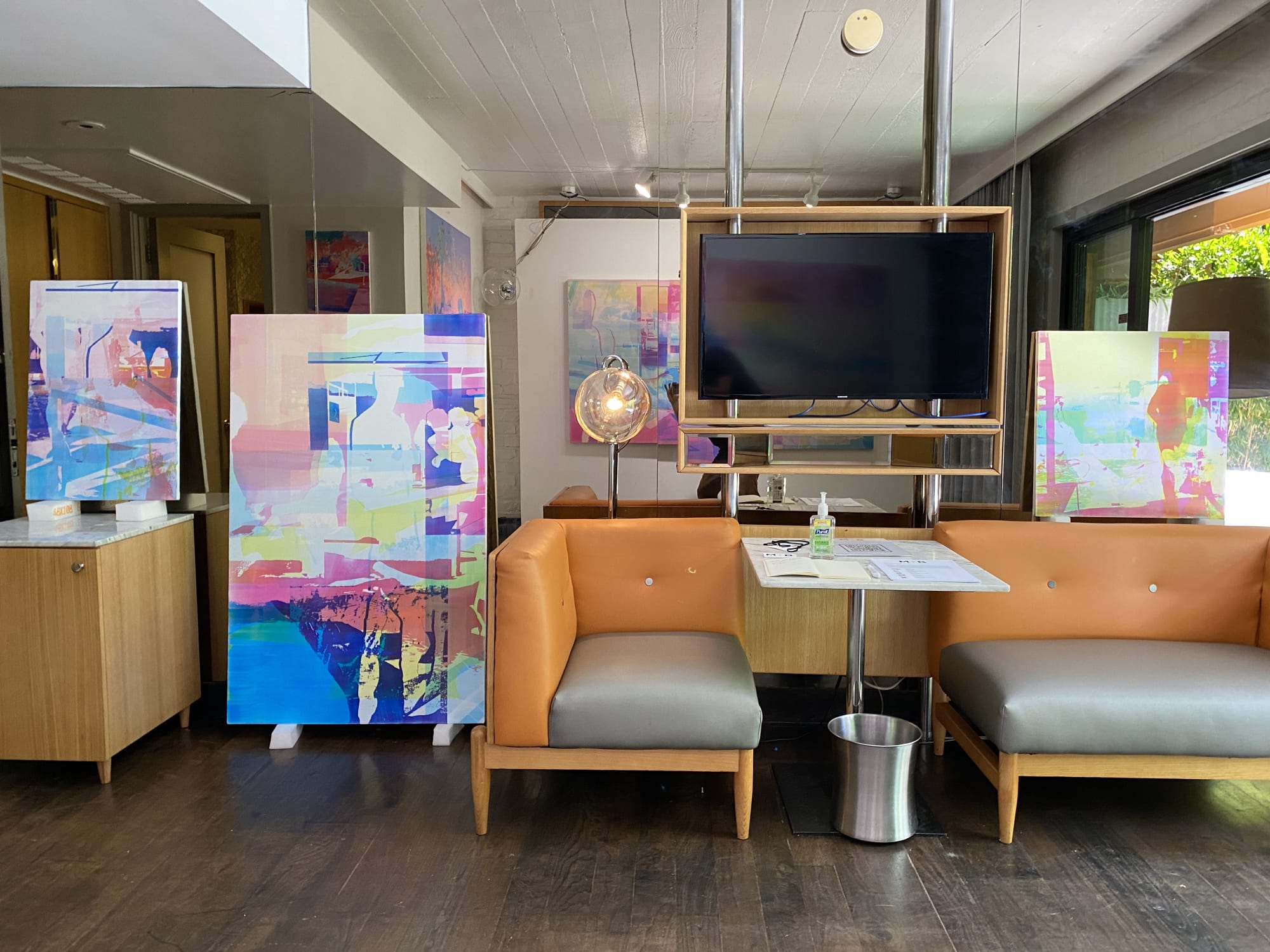 Installation view of Cabana 123 at Felix Art Fair 2021 at The Roosevelt Hotel, July 29 - August 1, 2021