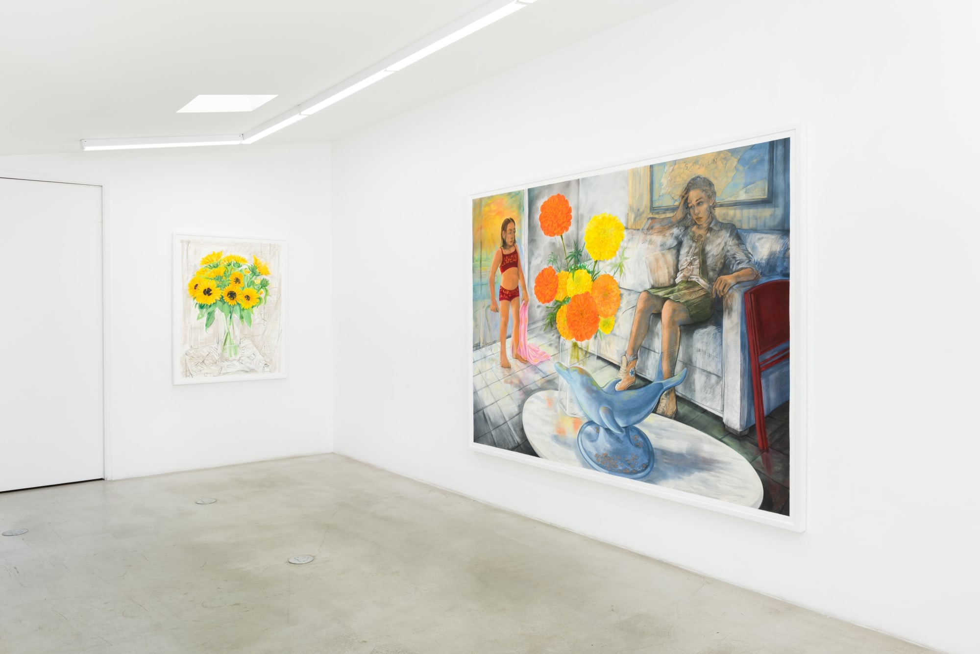 Installation view of Alina Perez: Controlled Folly at M+B, 2022