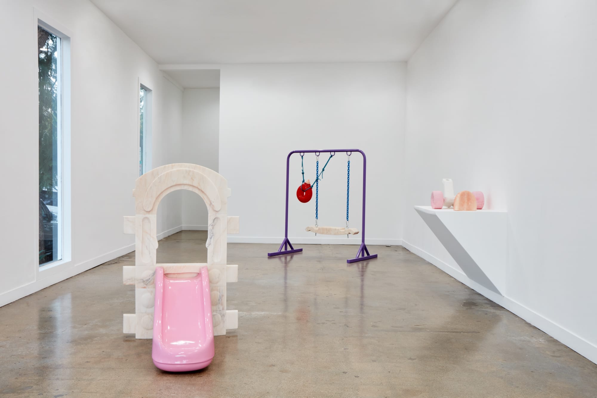 Installation view of Nevine Mahmoud: foreplay II at M+B Doheny, December, 2021 - January 22, 2022