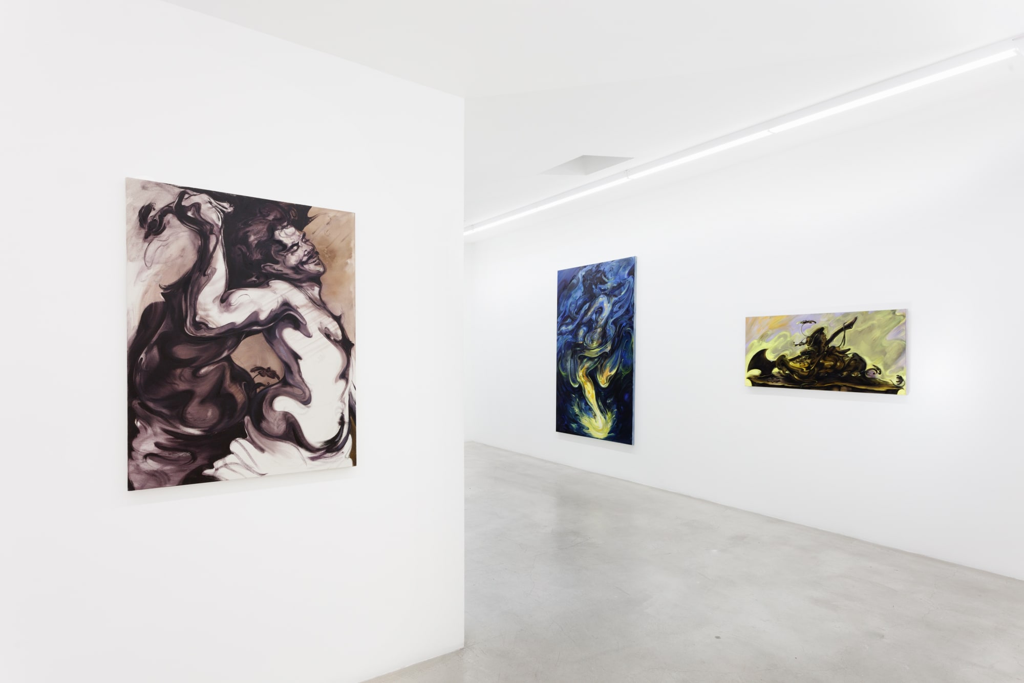 Installation view of Gabe Cortese: Nothing Good Happens at Night at M+B, 2022