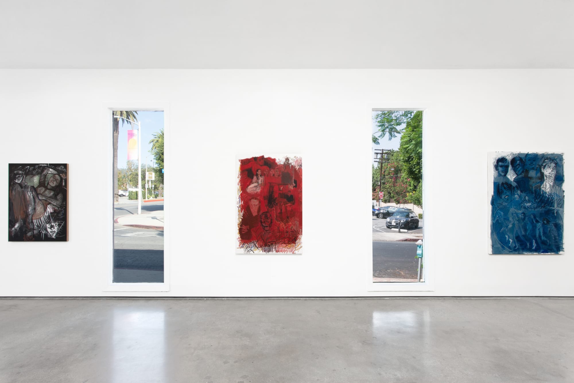 Installation view of Alex Gibson: Super Darling at M+B Doheny, 2022
